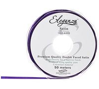 ELEGANZA Double Faced Satin 3mm x 50m Purple No.36, 3 mm x 5 0m