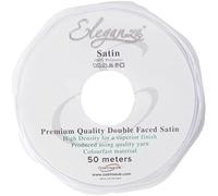 Eleganza Double Faced Satin 3mm x 50m White No.01, 3 mm x 5 0m