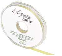 ELEGANZA Double Faced Satin 6mm x 20m Pale Yellow No.10, 6 mm