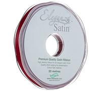 Eleganza Double Faced Satin Ribbon 6mm x 20m Burgundy No.17