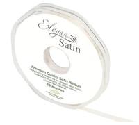 ELEGANZA Double Faced Satin 6mm x 20m Ivory No.61, 6 mm x 20 m