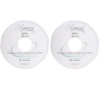 ELEGANZA Double Faced Satin Ribbon 6mm x 20m White No.01 (Pack of 2)