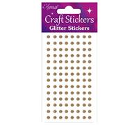 Eleganza Glitter Gems-4mm, Synthetic Material, Champagne, 16.4 x 7.5 x 0.3 cm