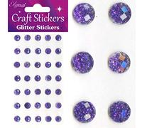 Eleganza Glitter Gems, Synthetic Material, Purple, 16.5 x 7.6 x 0.2 cm/8 mm