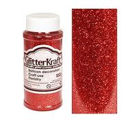 Eleganza Glitter Kraft Fine Glitter 100g Bottle Red
