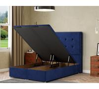 Eleganza Home Darlington Ottoman Bed Floor Standing - Plush in Navy | Size: King Eleganza Home Navy King