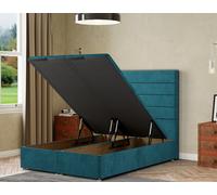 Eleganza Home George Ottoman Bed Floor Standing - Plush in Emerald | Size: Double Eleganza Home Emerald Double