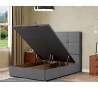 Eleganza Home Jacob Ottoman Bed Floor Standing - Linen in Grey | Size: Small Double Eleganza Home Grey Small Double