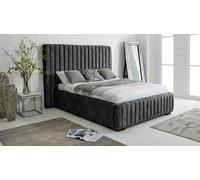 Eleganza Home The Elite Oakland Fabric Bed Frame - Granite in Pink | Size: Super King Eleganza Home Pink Super King