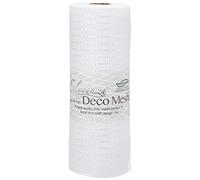 Eleganza Iridescent Metallic Deco Mesh, Poly Mesh, White, 25 x 6 x 6 cm