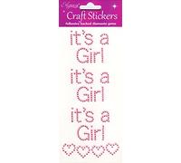 Eleganza Its a Girl Stickers, Pink, 20mm