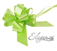 ELEGANZA Lime Green 50mm Waterproof Poly Pull Bow (Pack of 2)