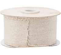 Eleganza Linen Frayed Edge 50mm x 10m Natural No.02,Beige