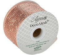 Eleganza Metallic Deco Mesh, Rose Gold, 63mm x 10m