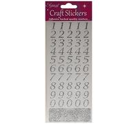 Eleganza Oaktree Crafts Stylized Number Set, Silver, No. 66