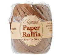 Eleganza Paper Raffia 8mm x 30m No.58 Chocolate, Brown