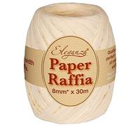 Eleganza Paper Raffia 8mm x 30m No.61 Ivory