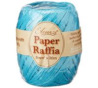 Eleganza Paper Raffia ,Blue,8mm x 30m No.55 Turquoise