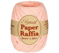Eleganza Paper Raffia,Orange, 8mm x 30m No.05 Peach