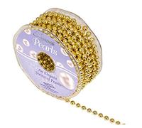 Eleganza Pearl Bead String 6mm x 10m Metallic Gold No. 65, 0.3x0.3x1.05 cm