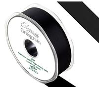 ELEGANZA Premium Quality Grosgrain Ribbon, Satin, Black, 11 x 11 x 3 cm