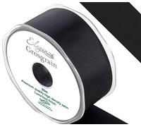 ELEGANZA Premium Quality Grosgrain Ribbon, Satin, Black, 11 x 11 x 4 cm
