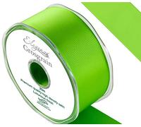 ELEGANZA Premium Quality Grosgrain Ribbon, Satin, Lime Green, 11 x 11 x 4 cm