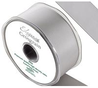 ELEGANZA Premium Quality Grosgrain Ribbon, Satin, Silver, 11 x 11 x 4 cm