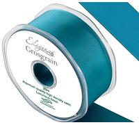 ELEGANZA Premium Quality Grosgrain Ribbon, Satin, Teal, 11 x 11 x 4 cm