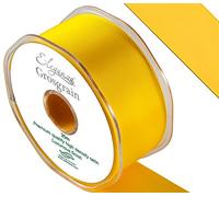ELEGANZA Premium Quality Grosgrain Ribbon, Satin, Yellow, 11 x 11 x 4 cm