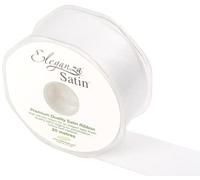 Eleganza Premium Quality Ribbon, Satin, White, 11 x 11 x 4 cm
