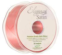 ELEGANZA Premium Quality Satin Ribbon, Coral, 11 x 11 x 4 cm
