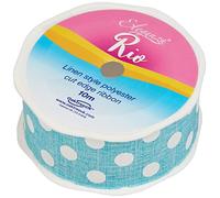 ELEGANZA Rio Polka Dot 38mm x 10m, 100% Cotton, Lt. Blue, 12 x 12 x 4 cm