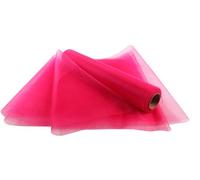 Eleganza Soft Sheer Organza 29cm x 25m No.28, Number 28 Fuchsia, One Size