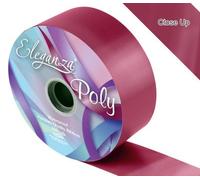 Eleganza Waterproof Poly Ribbon, Burgundy, 50 mm x 91 m