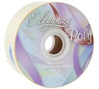 Eleganza Waterproof Poly Ribbon, Cream, 50 mm x 91 m