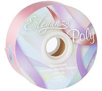 Eleganza Waterproof Poly Ribbon, Light Pink, 50 mm x 91 m