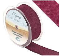 Eleganza Wired Country Hessian 38mm x 10m Burgundy No.17