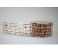 Eleganza Wired Hessian Lace 50mm x 10m Natural Twisted Rope Arts and Crafts