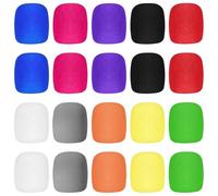 Elegaperma 20 Pcs Microphone Cover, 10 Colors Mic Cover, Soft and Thick Microphone Foam Covers, Protecting Microphones from Saliva and Moisture, Keep Clean and Away from Dust