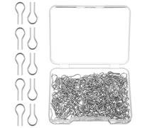 Elegaperma 300 Pcs Nichrome Wire, Nichrome Wire Hooks Jump Rings, Nichromes Wires for Pottery Carbon Steel R-Shaped High Temperature Connectors for Ceramics Glass Fusing and Jewelry Making