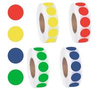 Elegaperma 4000 pcs Coloured Stickers Dots, Strong Adhesive Coloured Dot Stickers, Removable Circle Sticker, Assorted Color Dot Sticker Assorted Colours for Labeling and Organization