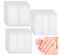 Elegaperma 48 Sheets French Manicure Stickers, French Nail Stickers, Frenches Tip Sticker, White Self-Adhesive Frenchs Tip Nail Guides, for Aily Wear, Group Manicure, DIY Frenchs Tips Guide