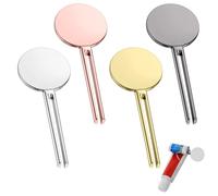Elegaperma 4pcs Tube Squeezer Key, Metal Toothpaste Tube Key, Tubes Key Squeezer Metal for Saving Toothpaste Facial Cream Tubes, 3 Colors
