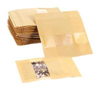 Elegaperma 50Pcs Seed Envelopes, 3.5"×5.5" Resealable Seed Packets Envelopes With Window, Seeds Packets Flower Vegetable Plants Garden Storage Packaging