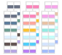 Elegaperma 720 Pcs Sticky Index Tabs, PET Page Tabs, Repositionable Sticky Tab Page Markers for Book Indexing, Pages, Reading Note, Classify File (18 Colors, 1 inch)
