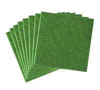 Elegaperma 8Pcs Artificial Grass Tiles, 15cm/5.9 In Fake Grass for Crafts