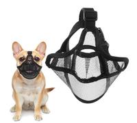 Elegaperma French Bulldog Muzzle, Breathable Frenchie Muzzle for French Bulldog with Adjustable Strap, Humane French's Bulldogs Muzzles UK Design for Barking Control and Safe Outdoor Walks