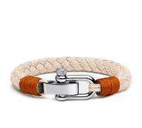 Elegatto Pelagus Premium Rope Bracelet for Men | Designed in California | Thick Cotton Rope with Stainless Steel Shackle Closure | Men’s Designer Bracelets, L, Cotton, no gemstone