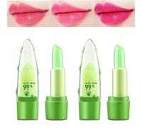 Elegauit Aloe Vera Lipstick, 2 PCS Magic Temperature Color Change Lip Balms With Natural Beeswax, Long-Lasting Moisturizing & Non-Sticky Lip, Great Make Up Gift for Woman